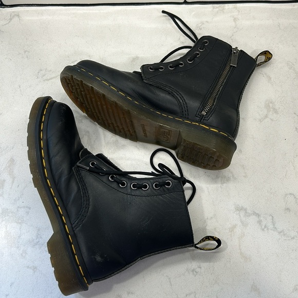 Dr. Martens 1460 Front Zipper Boot - Black Leather Grunge Gothcore Women's 6 - Picture 13 of 16
